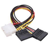 Переходник IDE Molex - 2x Sata 15pin для питания жестких дисков, 101542