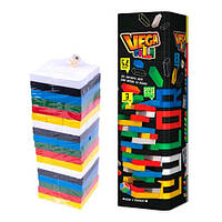 Настольная игра Дженга Башня Jenga Vega Color Джанга GVC-01U, 54 бруска, 100847