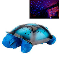 Светильник ночник проектор звездного неба, музыкальная черепаха, 100682