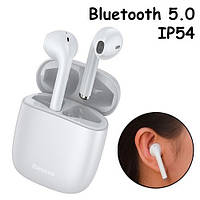 Бездротові навушники гарнітура з кейсом Baseus Encok W04 Bluetooth, Білі