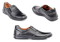 Мужские кожаные туфли Comfort Walk black, черные мужские демисезонные повседневные. Мужская обувь