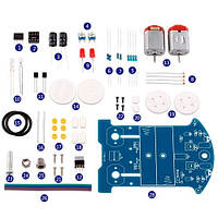 Робот BEAM Трек машинка ездящая по линии D2-5 Kit СОБЕРИ САМ DIY, 102909