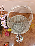 Великодній кошик з декором.Пасхальная корзина. Великодній декор. Кошик для паски., фото 3