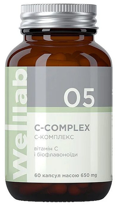 Антиоксидантный и имунный с биофлавоноидами формула С-КОМПЛЕКС БАД Welllab C-COMPLEX 60 капсул GreenWay