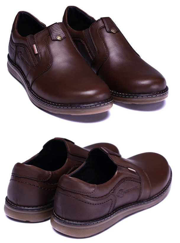 Чоловічі шкіряні черевики Kristan brown old school. Кросівки коричневі, повсякденні кеди. Чоловіче взуття, фото 1