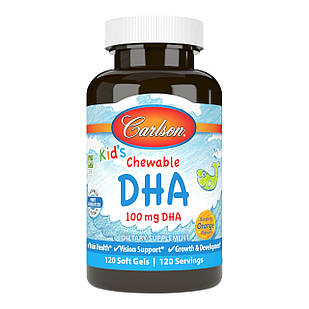 Carlson Kid's Chewable DHA жувальні Omega-3 для дітей смак апельсин, 120 ЖК