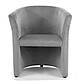 Сіре велюрове напівкругле крісло TM-1 Velvet для адміністратора з підлокітниками, фото 3