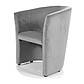 Сіре велюрове напівкругле крісло TM-1 Velvet для адміністратора з підлокітниками, фото 4
