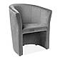 Сіре велюрове напівкругле крісло TM-1 Velvet для адміністратора з підлокітниками, фото 2