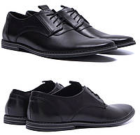 Мужские кожаные туфли классика черные VanKristi, мужские демисезонные повседневные. Мужская обувь
