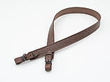 Ремінь на рушницю прямий шкіра тиснений Олені коричневий, фото 2