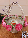 Великодній кошик з декором.Пасхальная корзина. Великодній декор. Кошик для пасти., фото 2