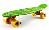 Скейт пенни борд фиш Fishskateboards Penny Board SK-401-15: зеленый/желтый