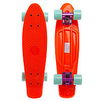 Скейт пенни борд фиш Fishskateboards Penny Board SK-401-35: оранжевый/мятный