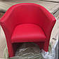 Червоне крісло кухонне TM-1 з напівкруглою спинкою з екошкіри, фото 4