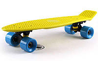 Скейт пенни борд фиш Fishskateboards Penny Board SK-401-4: желтый/голубой
