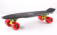 Скейт пенни борд фиш Fishskateboards Penny Board SK-401-5: черный/красный