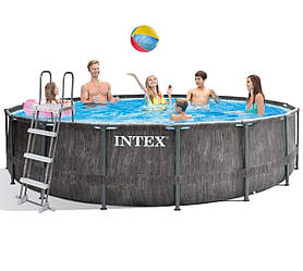 Каркасний басейн Intex, 457х122 см (сходи, тент, підстилка)