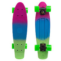 Скейт пенни борд фиш Fishskateboards Penny Board SK-412-1: Pink-Blue-Green