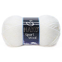 Товста пряжа Nako Sport Wool (нитки для в'язання напіввовна Нако Спорт Вул) 25% вовна 75% акрил