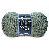 Товста пряжа Nako Sport Wool (нитки для в'язання напіввовна Нако Спорт Вул) 25% вовна 75% акрил