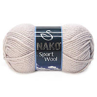 Толстая пряжа Nako Sport Wool (нитки для вязания полушерсть Нако Спорт Вул) 25% шерсть 75% акрил-№3079