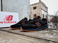 Чоловічі кросівки New Balance 997H Black/Orange чорні з жовтогарячим, фото 3