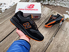 Чоловічі кросівки New Balance 997H Black/Orange чорні з жовтогарячим, фото 4