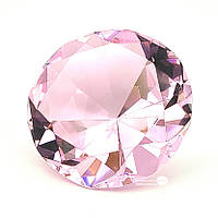 Кристалл хрустальный розовый 8см (21335)