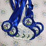 Медаль із розеткою Незабудка Синя, фото 2