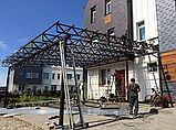 Навіс із полікарбонату для автомобіля в сучасному стилі, фото 3
