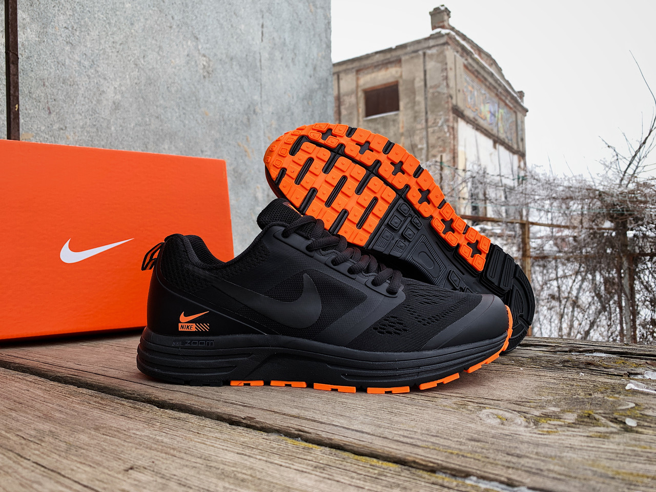 Чоловічі кросівки Nike Zoom Pegasus 31 Black/Orange чорні з помаранчевим
