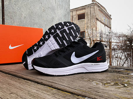 Чоловічі кросівки Nike Zoom Pegasus 31 Black Red White чорні з білим, фото 1