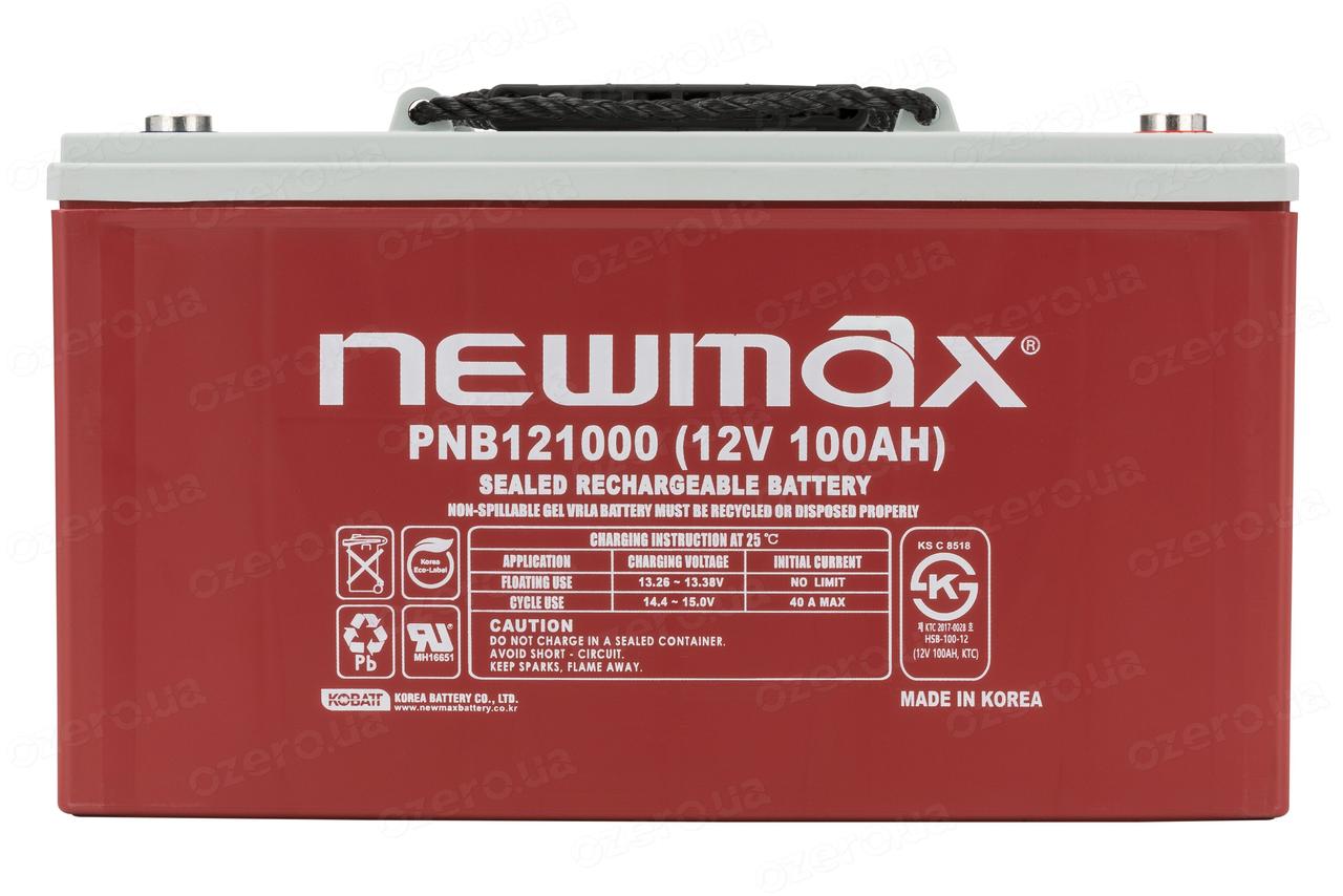 AGM акумулятор Newmax PNB 121000. Купити акумулятор для електромережу, газового котла, безперебійника UPS