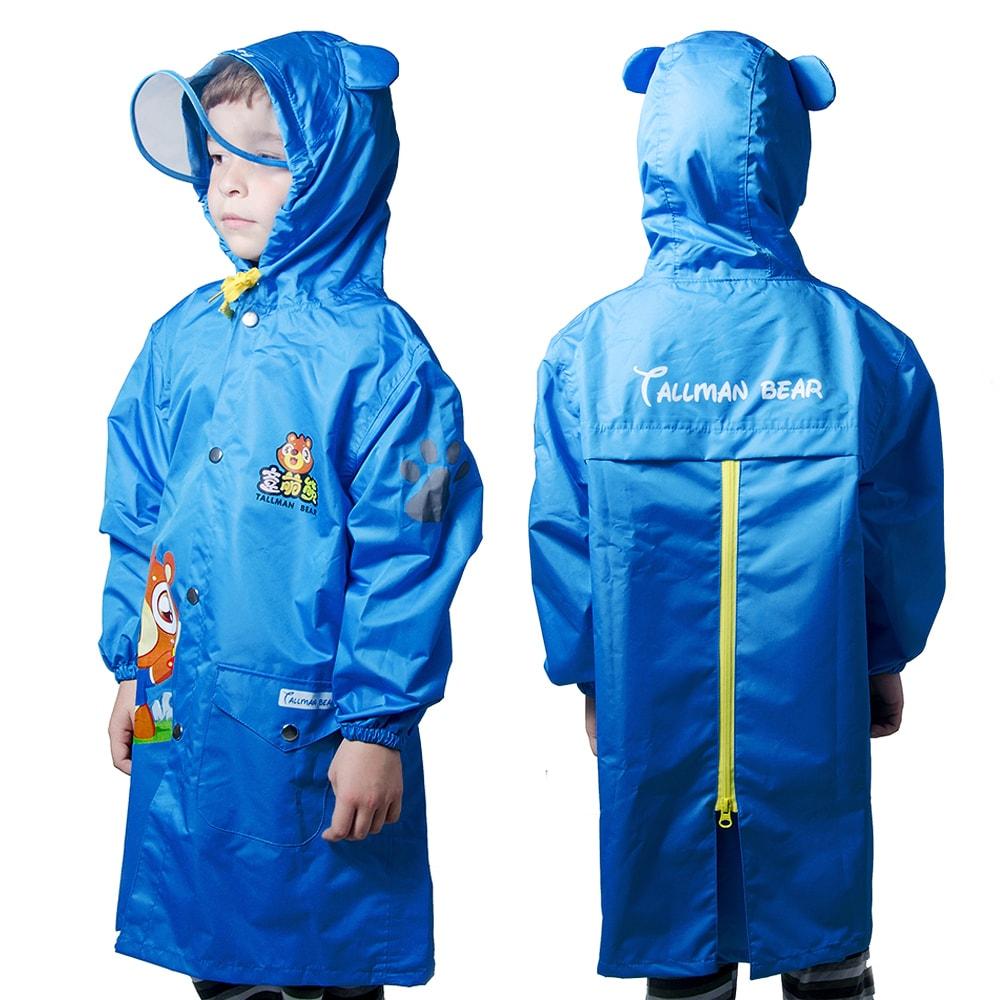 Дитяча водонепроникна куртка-вітровка унісекс Minshen Ведмедики синя M (5-7 лет)