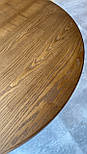 Круглий стіл з великою опорою з масиву дерева, фото 5