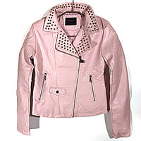 Куртка-косуха из экокожи, розовая 14-16 лет 172