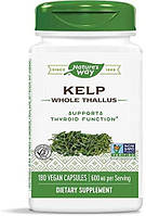 Бурые водоросли ламинария Nature's Way Kelp Whole Thallus 600 mg 180 капсул