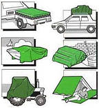 Тент, навіс, сонцезахист, тентовий навіс, тарпаулін 10*15 м2 сірий (щільність 100 г/м2), фото 4