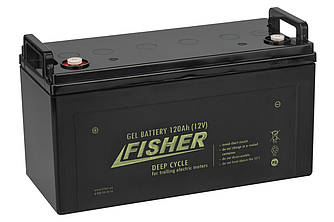 Гелевий акумулятор Fisher 120AH GEL. Купити акумулятор для газового котла, безперебійника UPS, електромотора