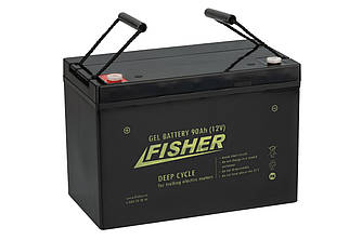 Гелевий акумулятор Fisher 90AH GEL. Купити акумулятори для газового котла, безперебійника UPS, електромотора
