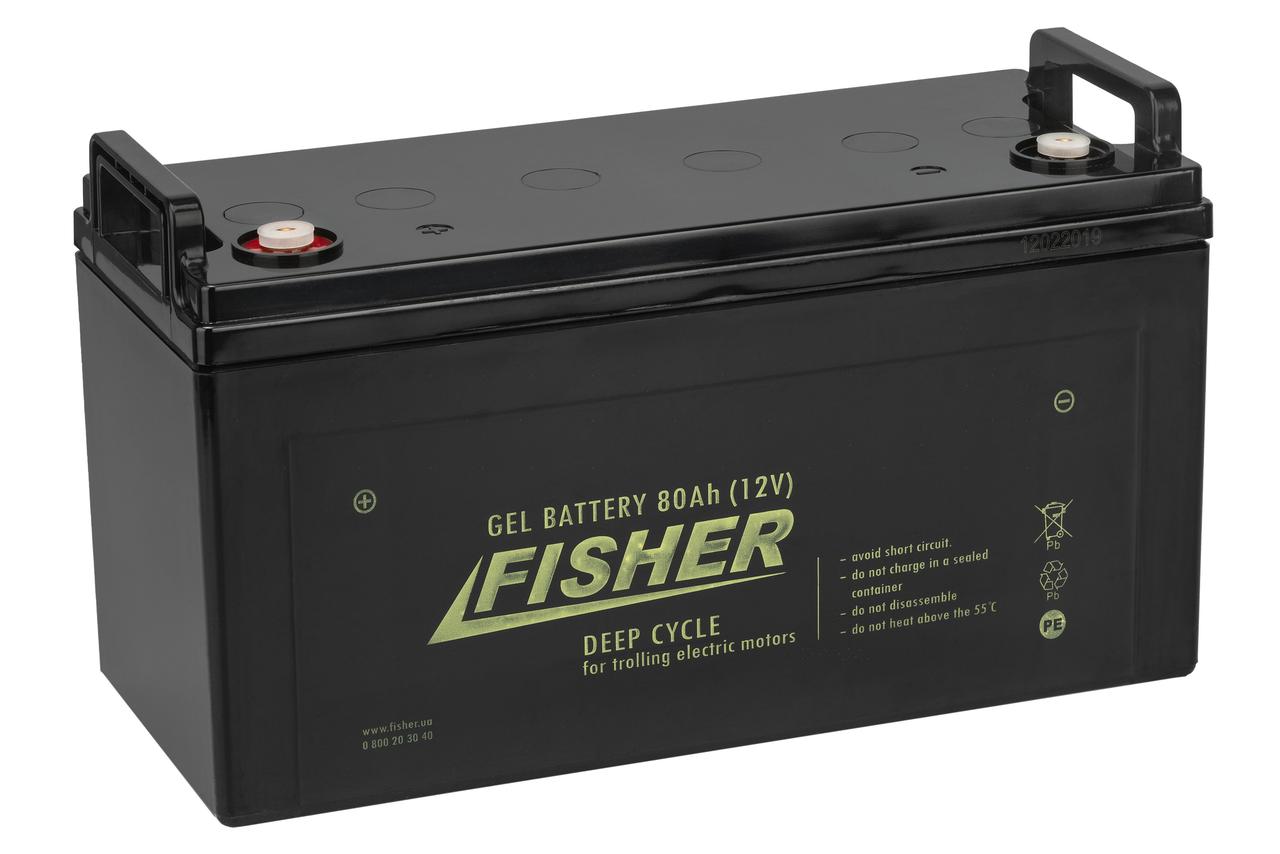 Гелевий акумулятор Fisher 80AH GEL. Купити акумулятори для газового котла, безперебійника UPS, електромотора
