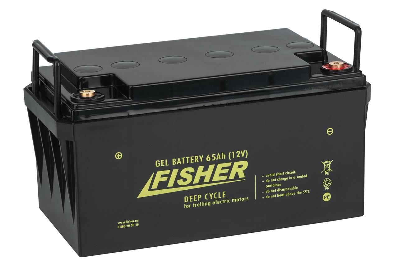 Гелевий акумулятор Fisher 65AH GEL. Купити акумулятори для газового котла, безперебійника UPS, електромотора