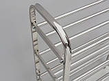 Д 60,5*Ш 23*В 81 см. Полиця для взуття металева хромована на 5 ярусів, фото 6