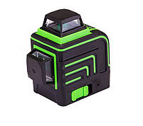 Рівень лазерний MASTERTOOL 30-1913, H360+2*V360, 3 лазерні головки GREEN, 0.2 мм/м, 10м, Li-ion, сумка, фото 3