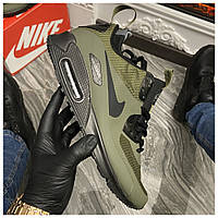 Мужские зимние кроссовки Nike Air Max 90 Sneakerboot Mid Winter Green найк аир макс 90 Ultra MID Winter Green