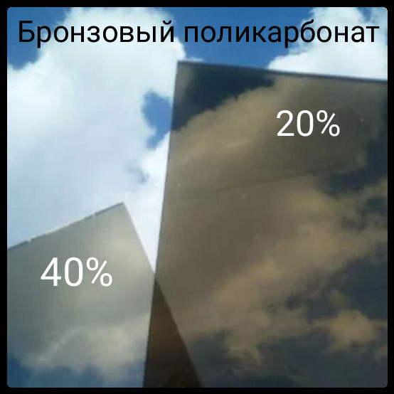 Монолітний полікарбонат прозорий бронза 8 мм ® POLYGAL