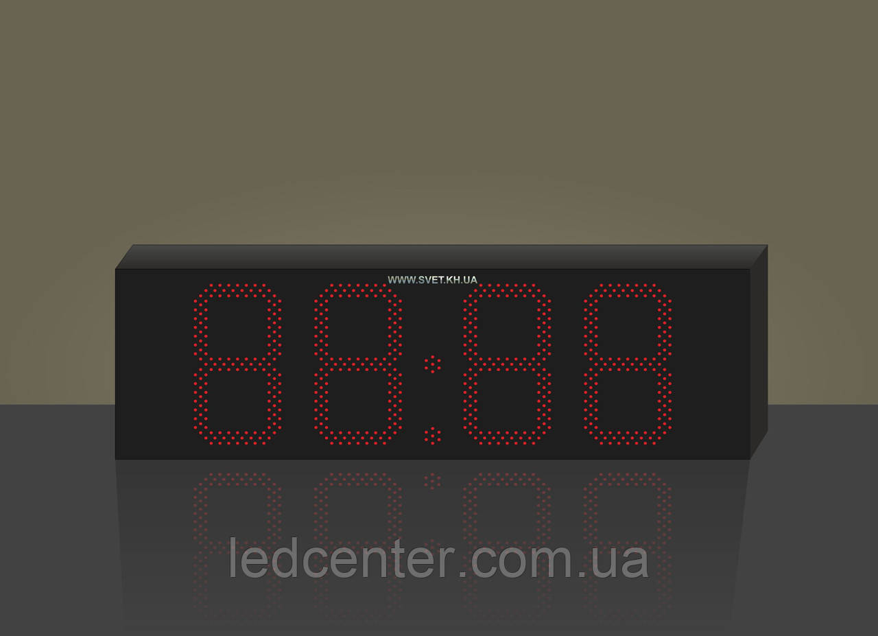 Світлодіодний годинник вуличний 2000х600 мм, фото 1