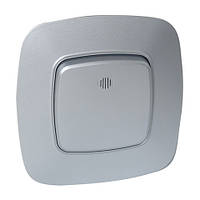 Вимикач 1-клавішний з підсвіткою срібло ELA