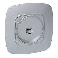 Розетка комп'ютерна срібло ELA